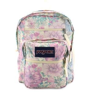 NEW Jansport Big Student Backpack Faded Tapestry Pastel Floral